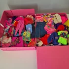 Barbie Vintage 160+ Clothes Lot with Pink Carrying Case Dresses Shorts Tops ETC