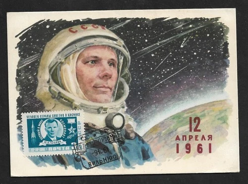 RUSSIA USSR YURI GAGARIN FIRST MAN IN SPACE FIRST DAY IPC COVER 1961