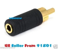 3.5mm TRS Stereo Female to RCA Male Audio Adapter Adaptor Converter
