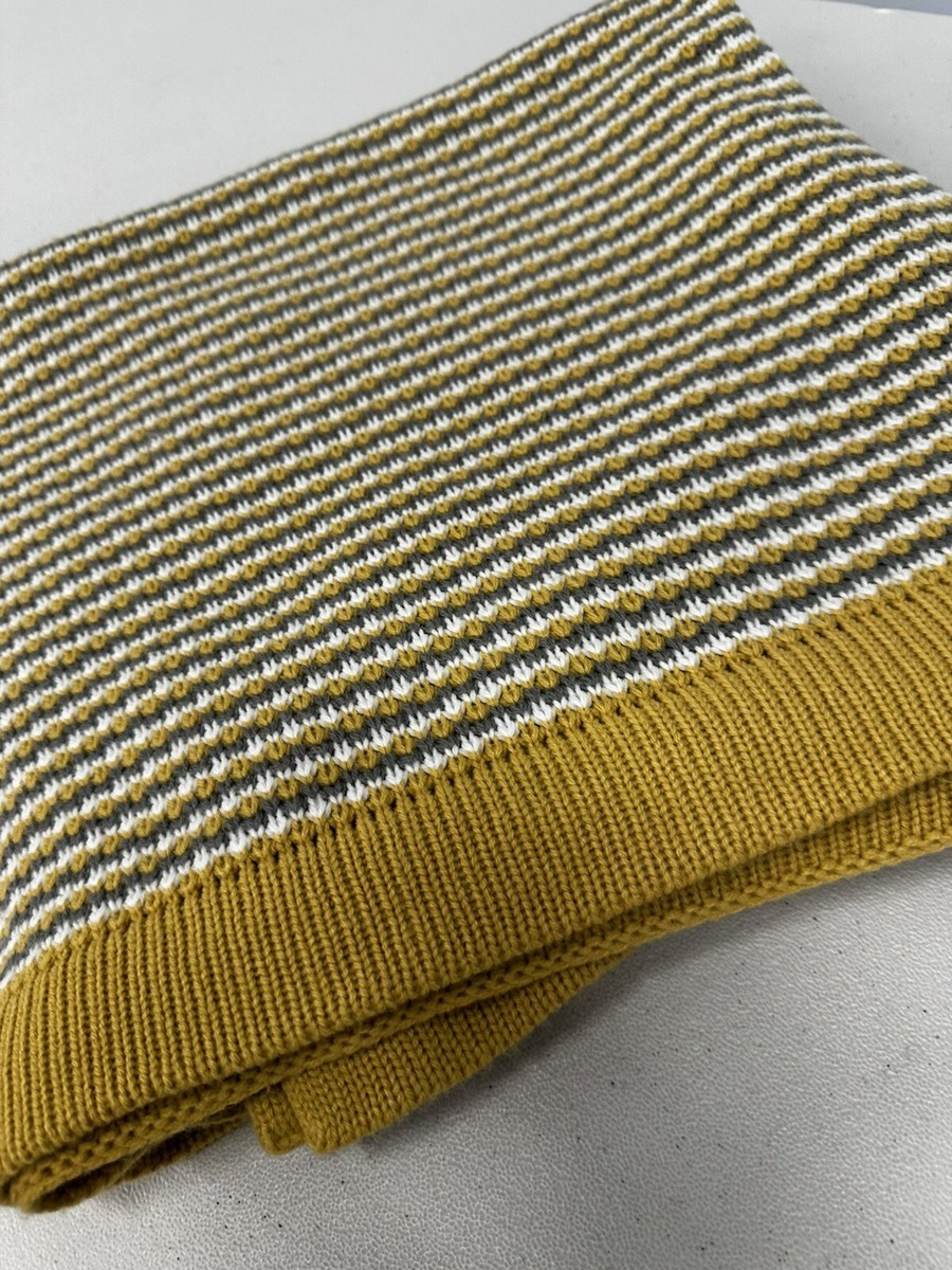 IKEA ORMHASSEL GREY CreamAnd Camel Colored THROW BLANKET (47”x71