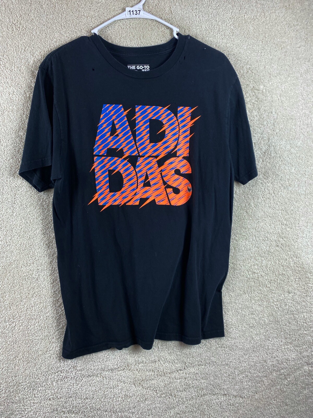 Adidas T Shirt Large Black Adult Size Large Short Sleeve Shirt | eBay