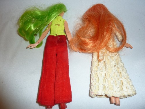 2 Vintage Ideal 8" Flatsy Puppen Gwen und Jenjoy Originalkleidung! - Bild 4 von 5
