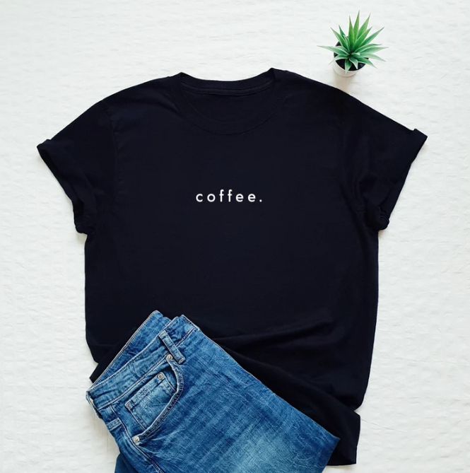 T-Shirt Unisex Coffee T-shirt, coffee minimalist shirt, coffee lover shirt