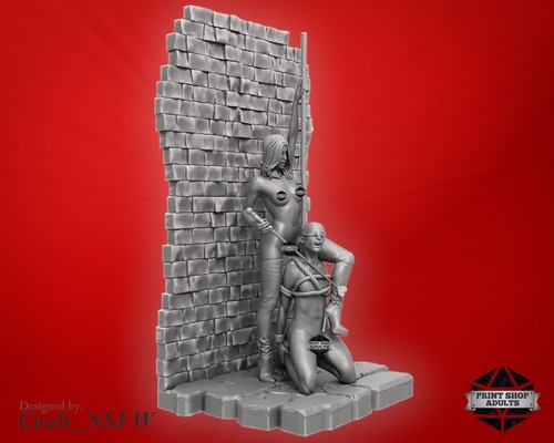 Maîtresse Avec Esclave Miniature Dungeon De Pleasure Figure Nsfw Érotique Cadeau - Photo 2 sur 8