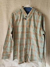 NWT George Classic Fit Wrinkle Resistant Plaid Button Down Shirt Men's L 42-44