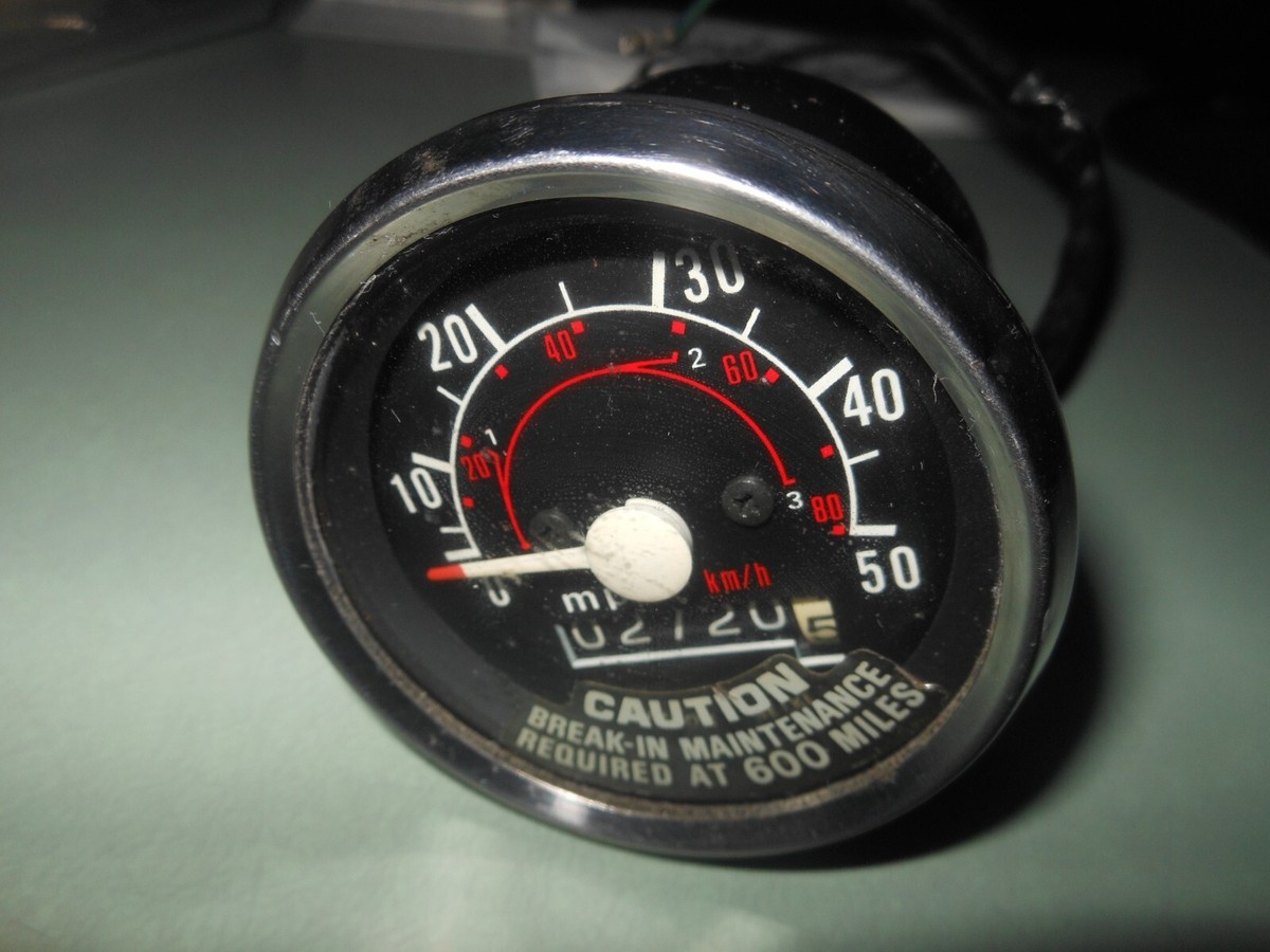 Vintage Nippon Seiki 50 MPH 80KM/H Speedometer Honda Scooter Mini
