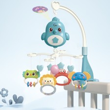 Cute Crib with Star Projection Rotating  I1O6