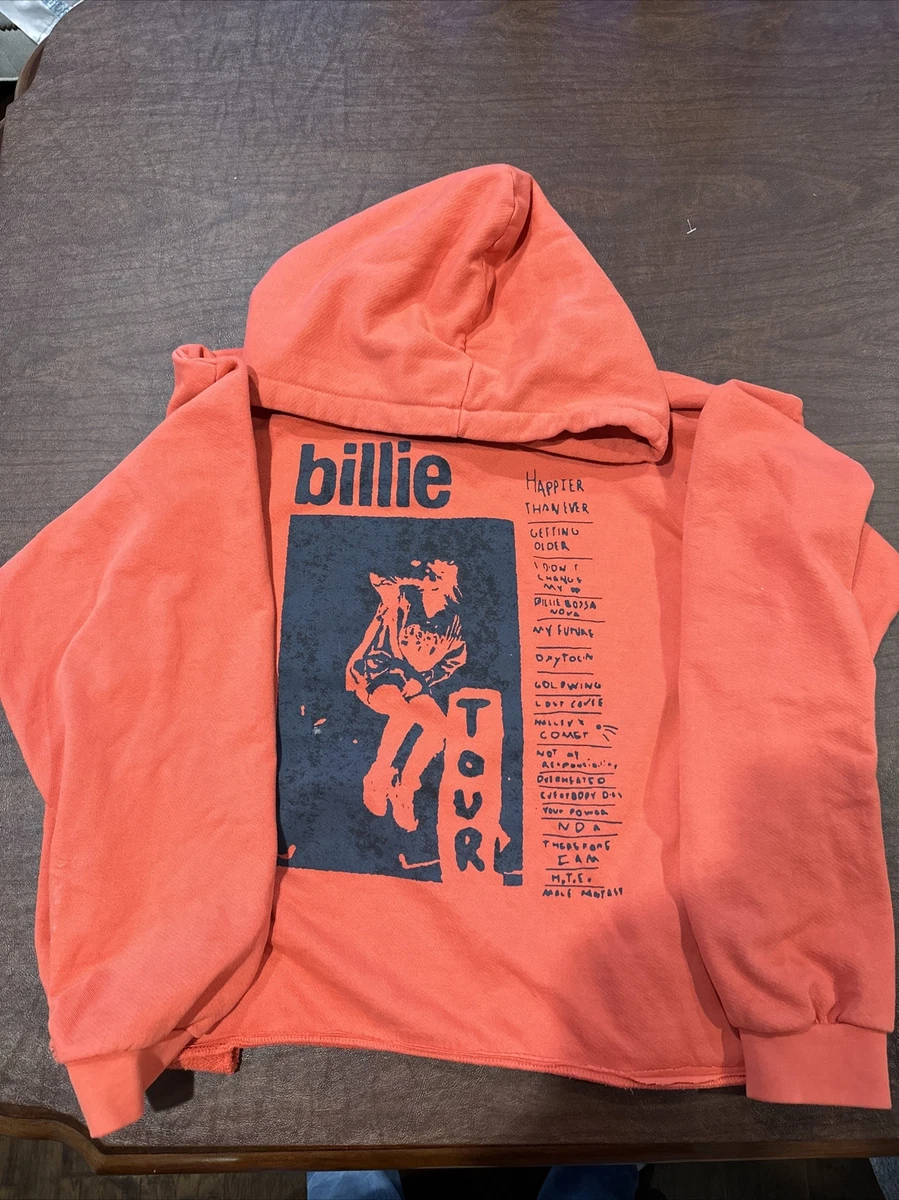 Billie Eilish Happier Than Ever Tour Orange Hoodie Large See