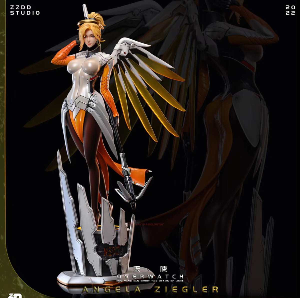 SALE❣️★ W.ANGEL ★セットアップ ZZDD Studio Overwatch Angela Ziegler Game girls 1/4 EX Statue In