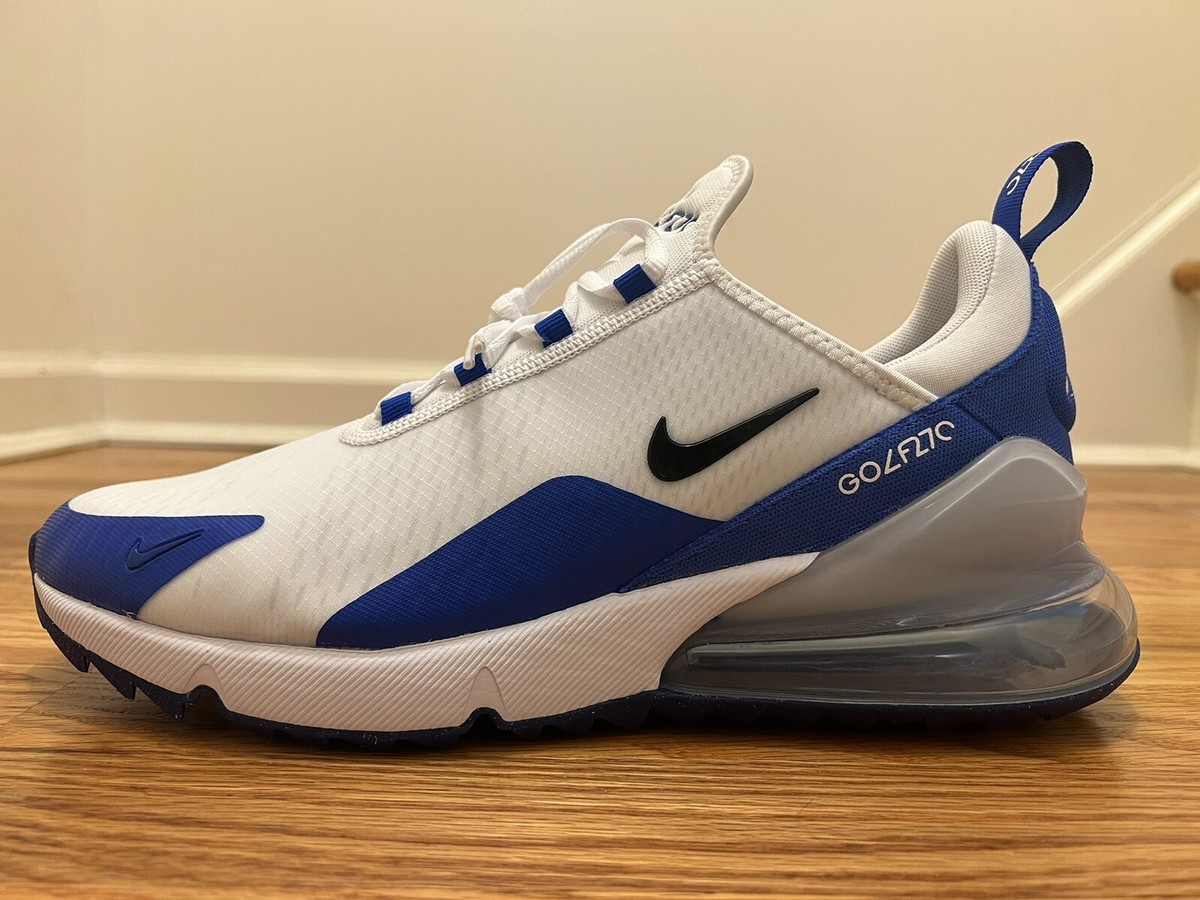 New Men's Nike Air Max 270 G Golf Shoes Sz 10.5 White Racer Blue