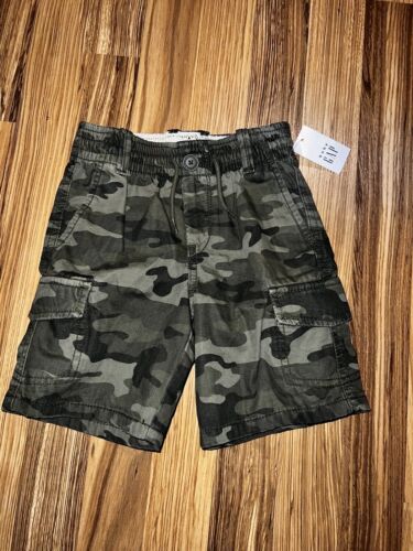 Baby Gap Toddler Boys Cargo Shorts Khaki Green Cotton Casual 3T BNWT