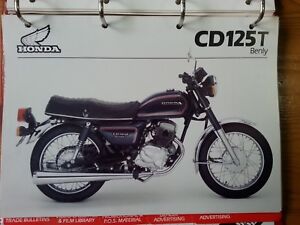 Honda Sales Brochure Dealer Redbook 19 Cd125t Benly Cd125t C Colour Ebay