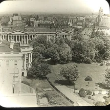 Vtg Keystone Magic Lantern Slide Photo White House Pennsylvania Ave DC