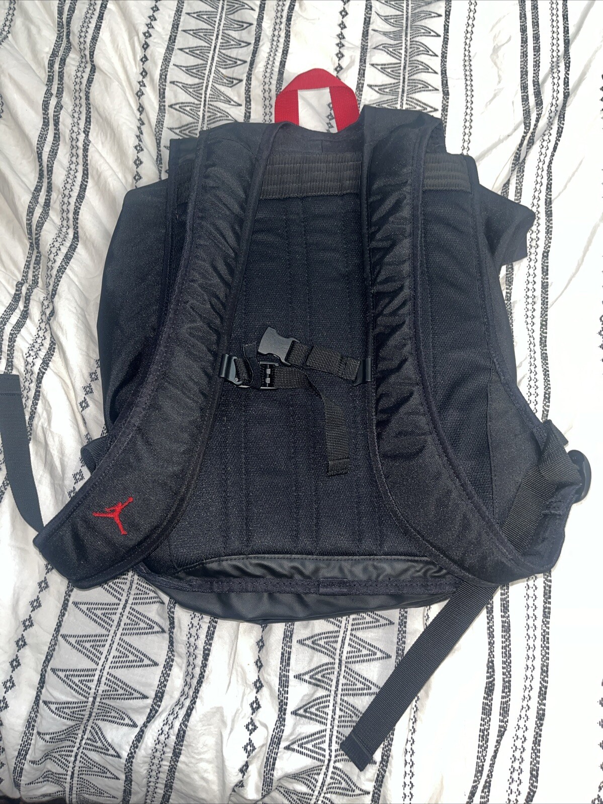 Air Jordan Backpack Drawstring Black/red With lot… - image 3