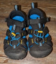 Keen Seacamp II CNX toddler boys black and blue sandals size 10
