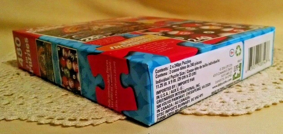 CRUISIN CLASSICS PUZZLE BILLIARD BALLS 2 IN 1 480 PC NEW LEWIS JOHNSON 2016. - Image 3 of 4