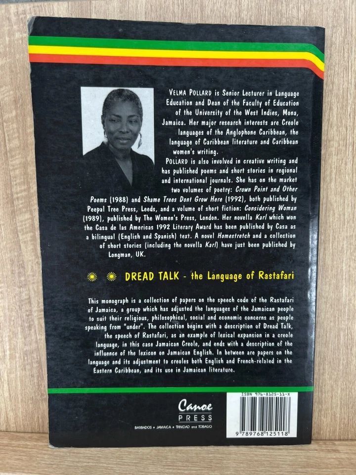 Dread talk: The language of Rastafari 1994 1st Edition Velma Pollard - Image 2 of 4