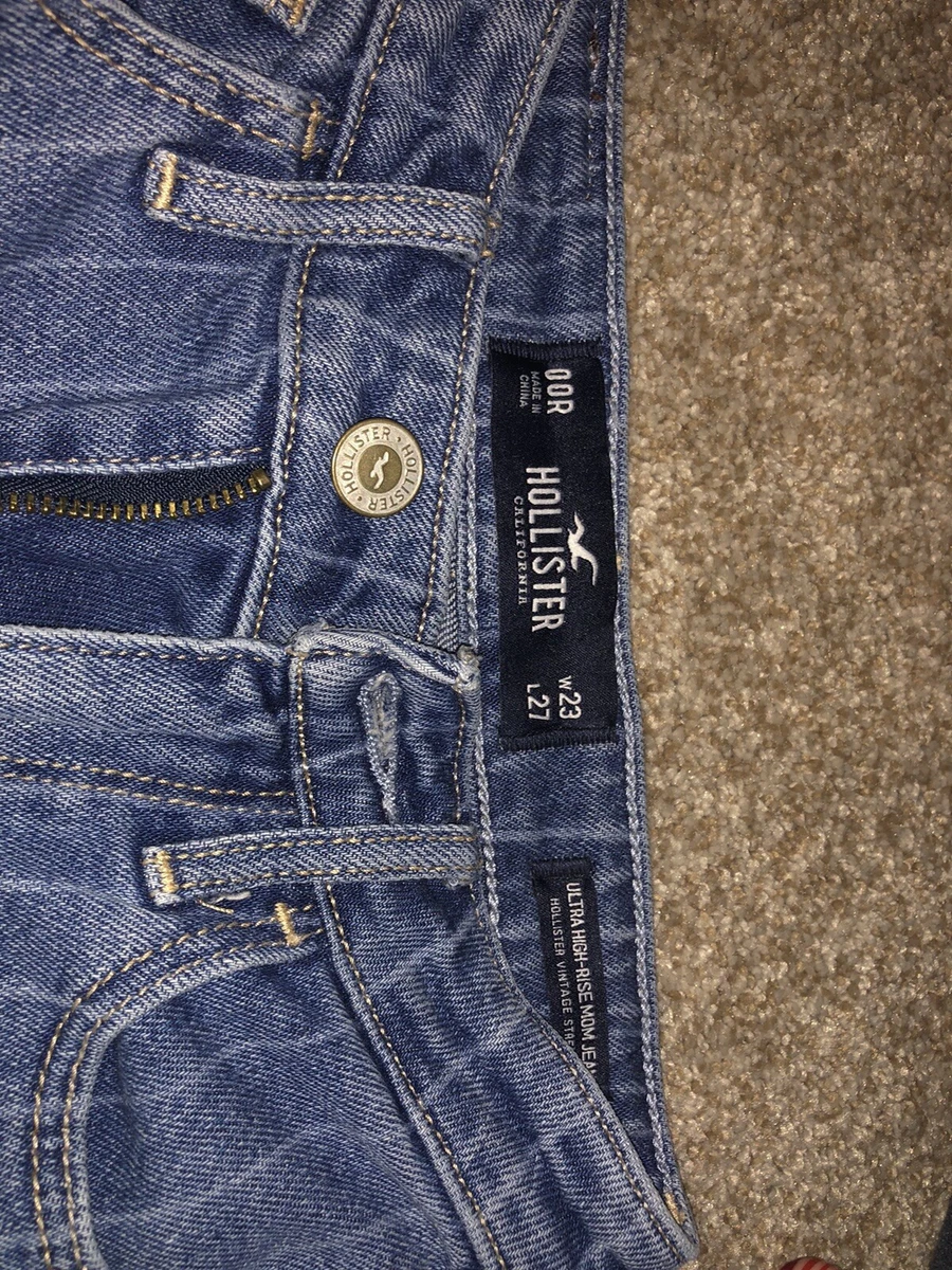 Hollister striped hotsell mom jeans