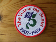 UK Scouting Year of the Scout 1907 1982 75th Anniversary Blanket Badge 