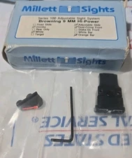 Millett Series 100 Adjustable Sight Browning Hi-Power Orange Dual Crimp Combo