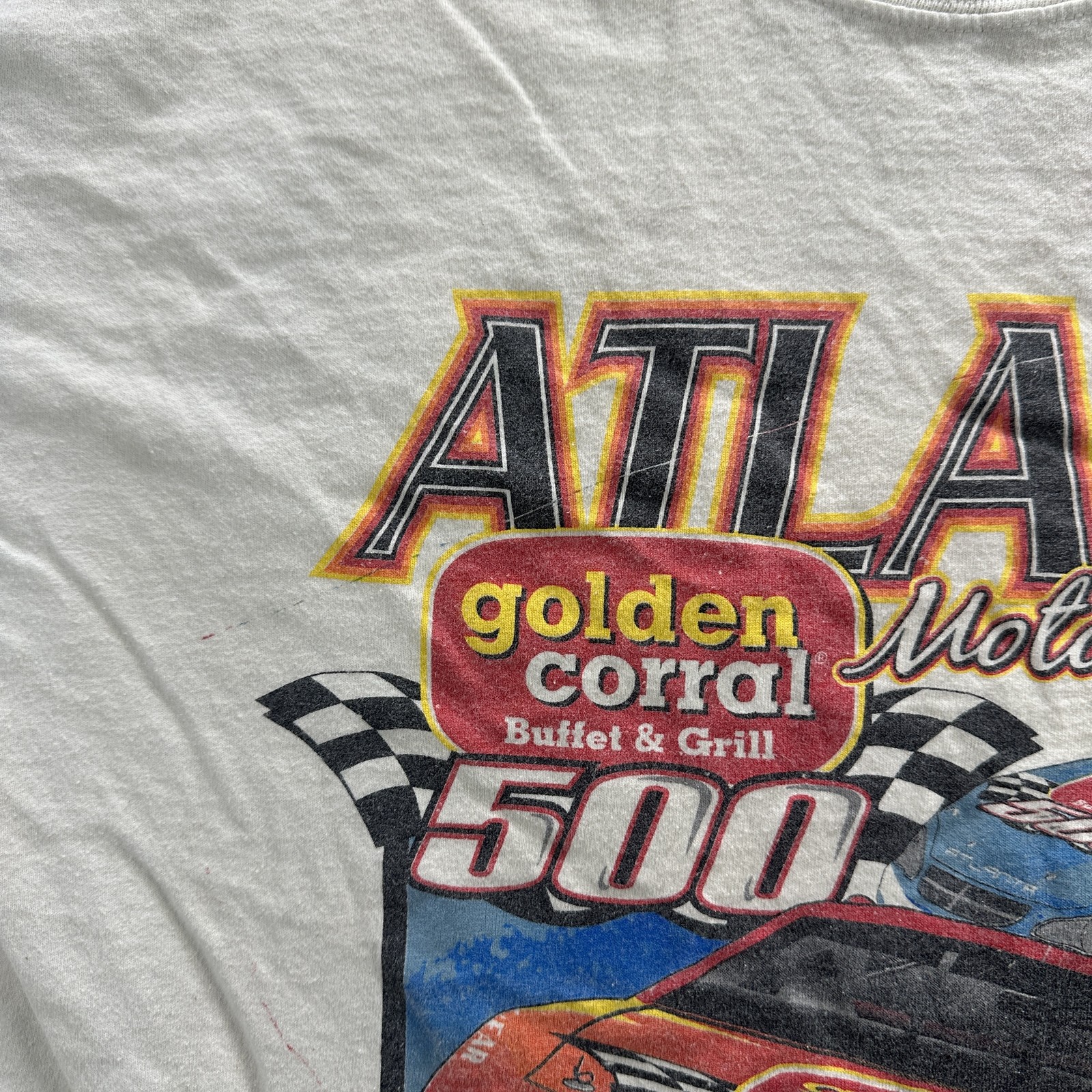 Vintage Atlanta Motor Speedway Shirt Mens Large NASCAR Racing Golden Corral 2000