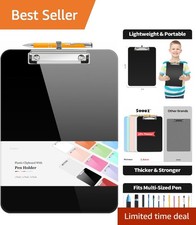 Compact A4 Plastic Clipboard with Retractable Pen Loop - Perfect for On-the-Go