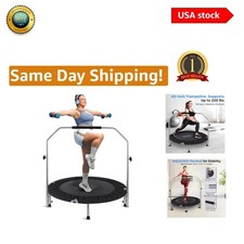 40 Inch Indoor/Outdoor Trampoline with Adjustable Handle - Safe and Foldable