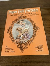 Paper Doll Portrait - Antique German Bisque Dolls - vintage 80s paper doll UNCUT