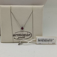 ARMONIE GIOIELLI COLLANA DA DONNA IN ORO BIANCO 18KT RUBINO E DIAMANTI (0620)