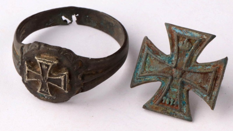 German empire WW1 Iron Cross 1914 Ring WWI Military award decoration Pin Set
