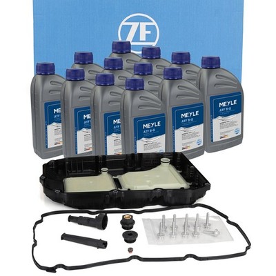 ZF Getriebeölwanne + 12L MEYLE ATF 9-G Getriebeöl für MERCEDES 9G-TRONIC 725