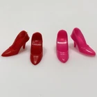 Vintage 1960s Barbie High Heel Pumps Shoes Japan Red and Pink Lot of 2
