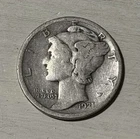 1921-P Mercury Dime - Key Date Low Mintage - Very Nice