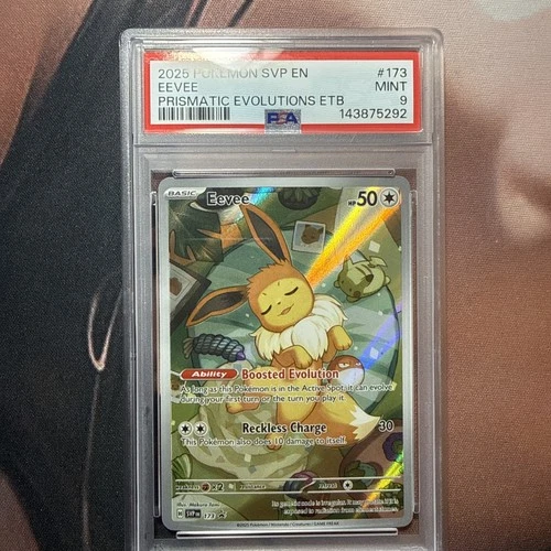 Pokemon Eevee Prismatic Evolutions ETB Promo SVP EN 173 PSA 9 Mint