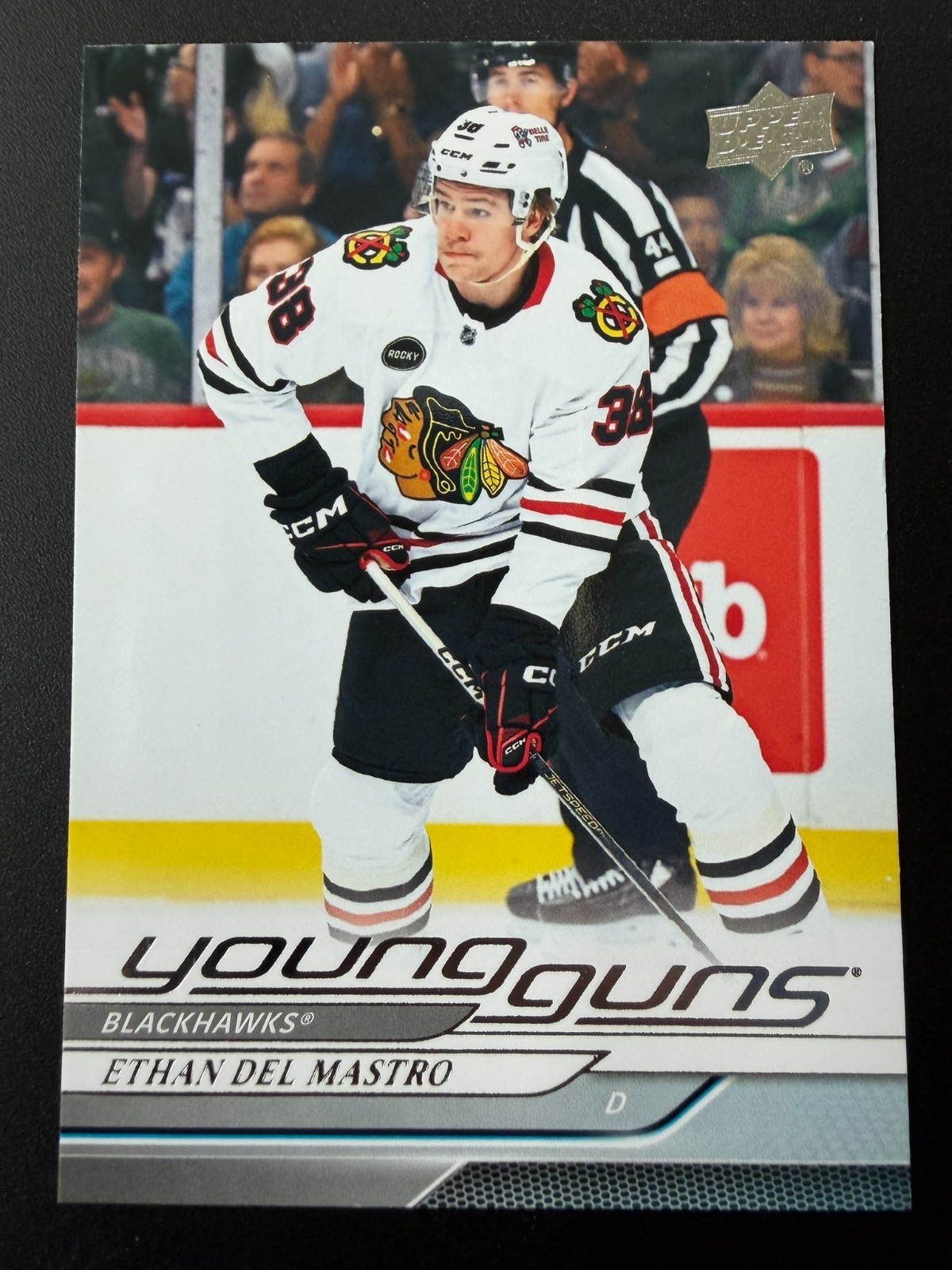 Ethan Del Mastro  2024-25 Upper Deck Young Guns #221 - Rookie (RC) - Blackhawks