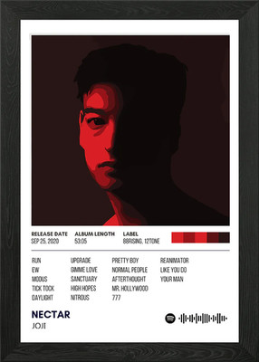 Joji Nectar Album Cover Art Framed Wall Art Poster Canvas Print Picture