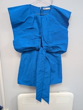 Zara Blue Boxy Short Sleeve Dress Size L Bnwt (T1)