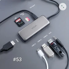 VAVA 8-in-1 USB-C Hub 4K 60Hz HDMI USB-A SD Card Slot Space Gray VA-UC020 #53