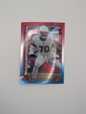 2025 Topps Chrome Red White & Blue Paris Johnson Jr
