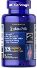 Puritan's Pride Advanced Glucosamine Chondroitin MSM With Vitamin D3 50mcg 2000