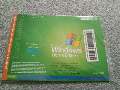 Microsoft Windows XP Home Edition DELL PC 2002.