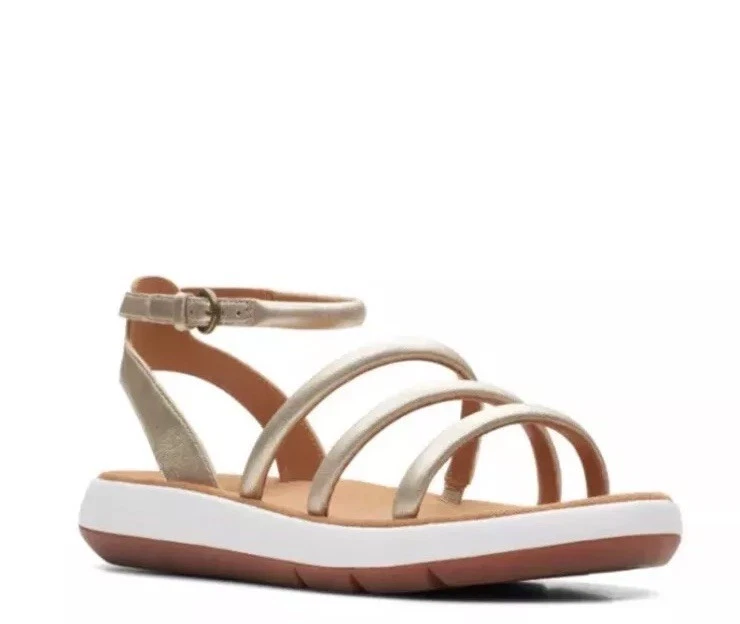 Sandali Clarks donna stile Jemsa champagne oro pelle UK 5 5 D EU 39