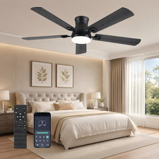 Ceiling Fans with Lights 52 Inch Low Profile Ceiling Fan with Light and Remote
