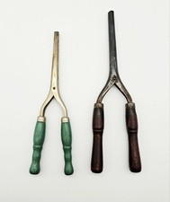 Antique Vintage 1930s Hair Curling Iron wood handles