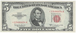 Uncirculated 1953 C $5 United States Star Note