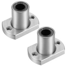 LMH8UU Two Side Cut Flange Linear Ball Bearings, 8mm Bore Dia, 15mm OD, 2Pcs