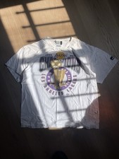 Vintage Y2K Distressed White 2000s Los Angeles Lakers Championship Tshirt Large