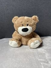 Animal Adventure Bear Plush Tan Teddy Sewn Eyes Black Nose Baby Cub Sitting 10"