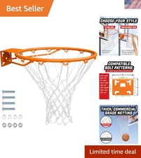 Regulation 18  Steel Basketball Rim - Fixed or Breakaway - Indoor/Outdoor Fun