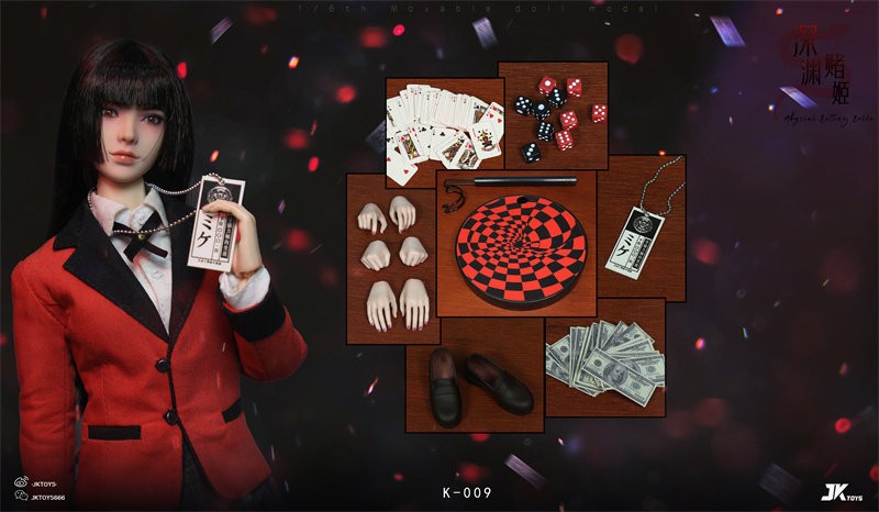 Lindo conjunto de figuras de acción cosplay Kakegurui Yumeko Jabami 1/6 juguete de regalo coleccionable